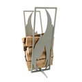 Curonian Flame Firewood Rack Silver & Grey31.5 x 10 x 20 in. LRFlameS